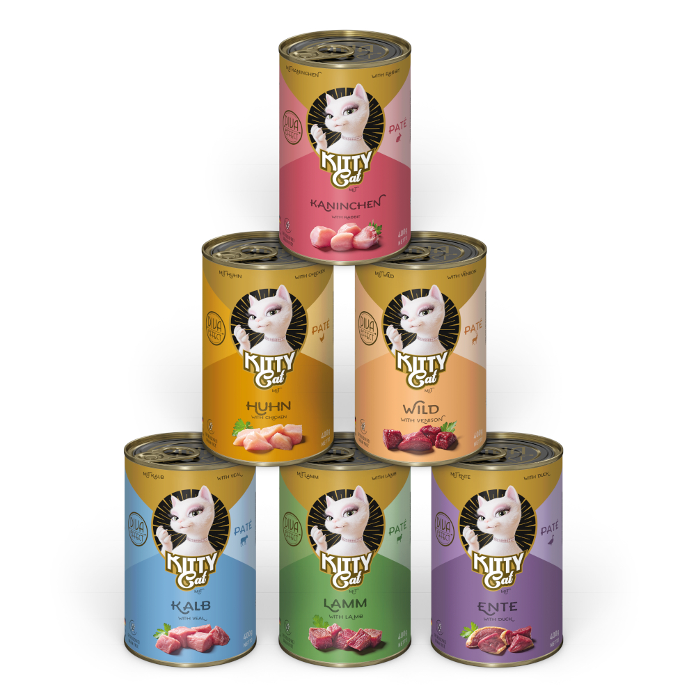Kitty Cat Adult Pate 6 x 400 g umido per gatti - Mix I (6 varietà)