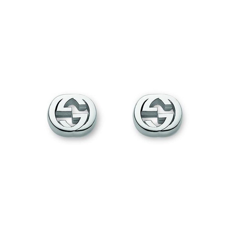 ORECCHINI GUCCI SILVER INTERLOCKING G STUD