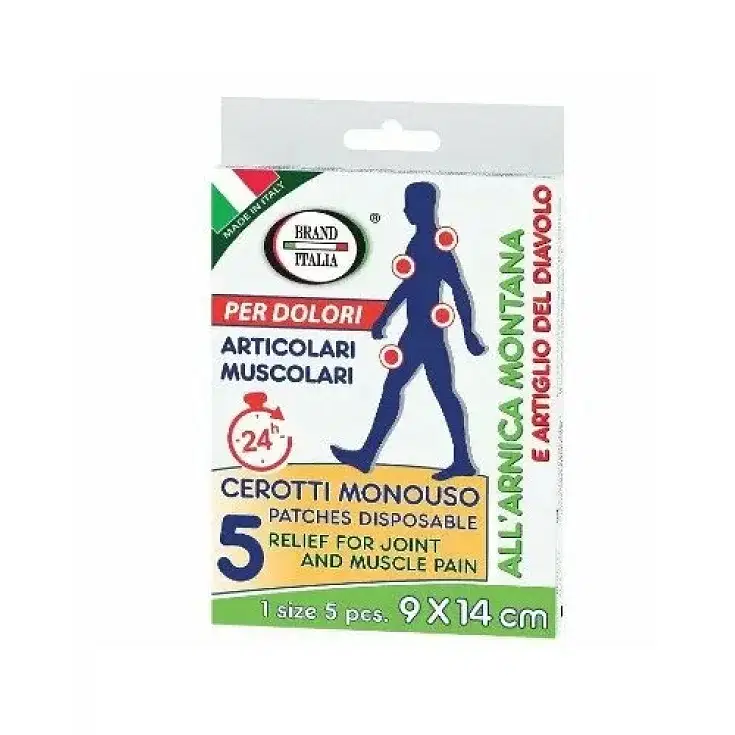 Cerotti Per Dolori Articolari E Muscolari Con Arnica Montana Brand Italia 5 Pezzi