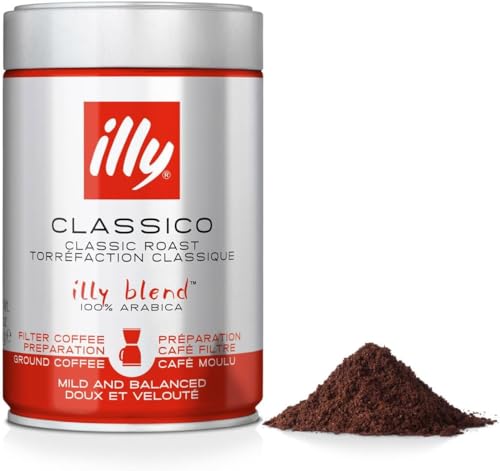 Illy, Caffè All’Americana Macinato Tostato Classico, Barattolo Da 250 Grammi