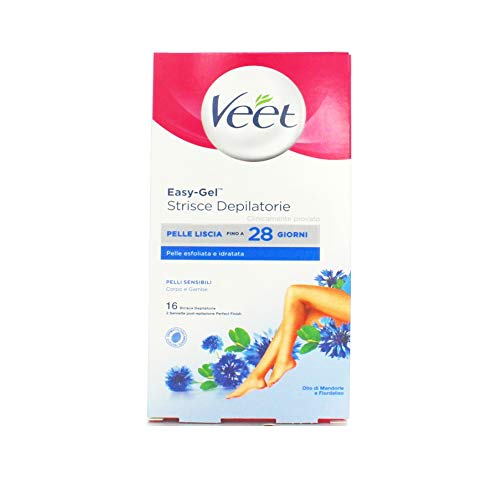 Veet Strisce Depilatorie Corpo Pelli Sensibili - 16 Pezzi