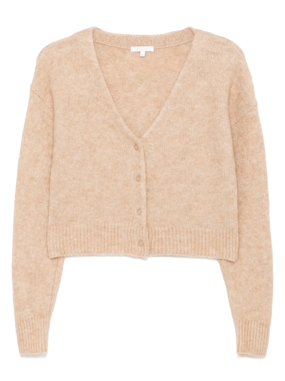 To b. by agnès b. hairy v-neck cardigan - Marrone