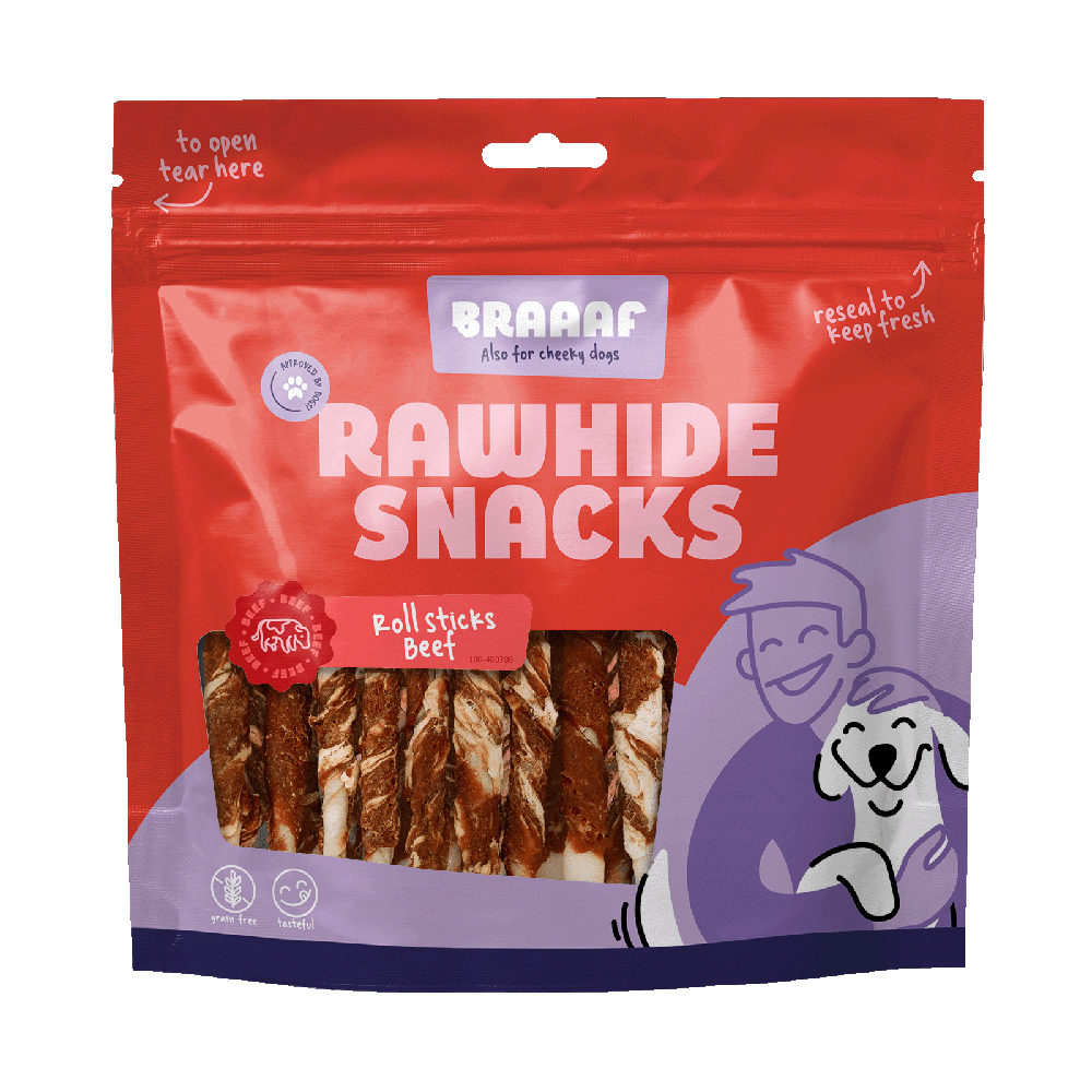 Prezzo speciale! Braaaf Snack per cani - Roll Stick Manzo con Merluzzo (25 pz)