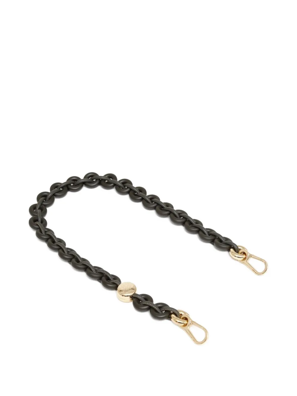 LOEWE braided leather chain strap - Verde