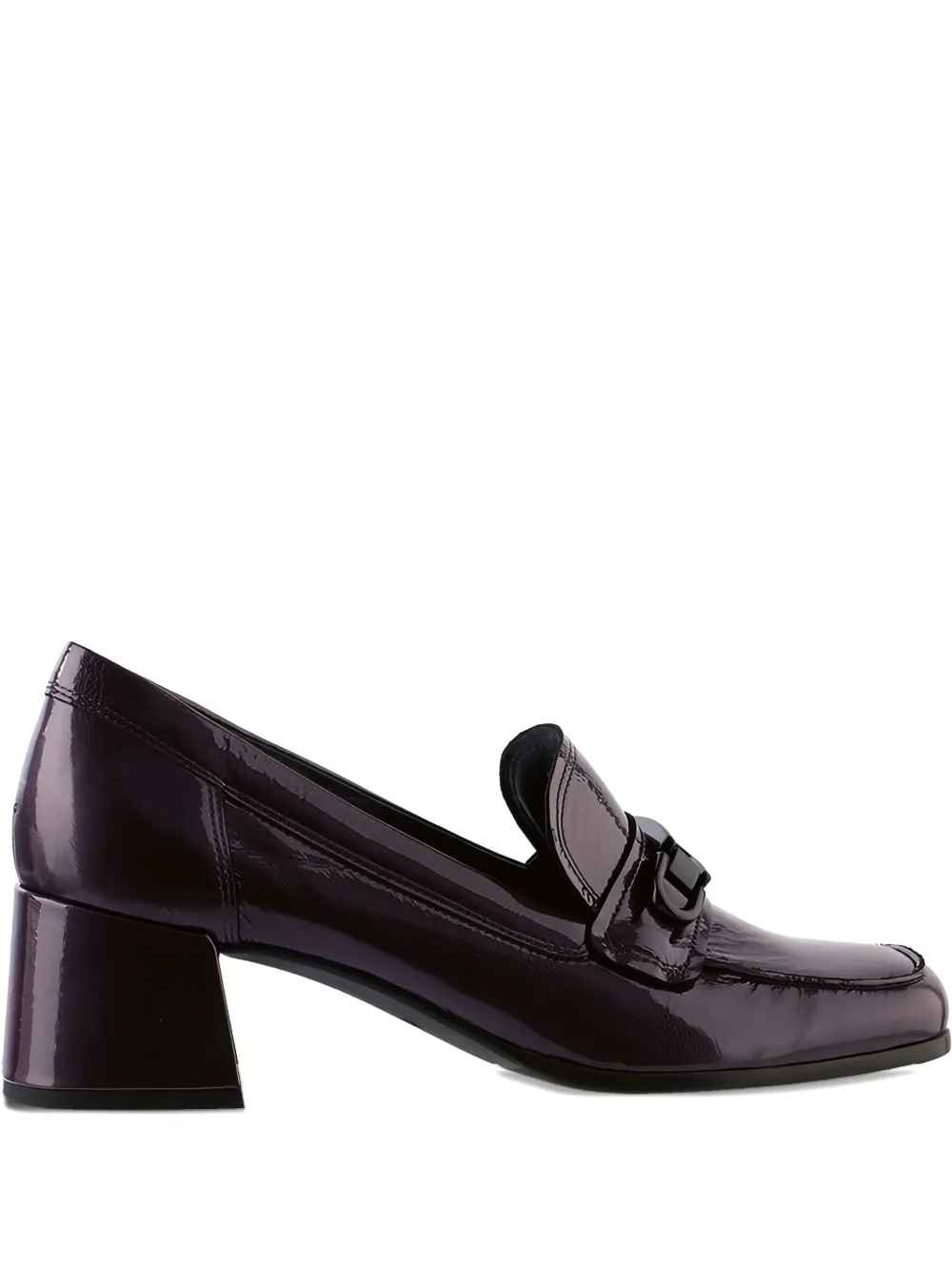 Hogl Helen block-heel patent loafers - Nero