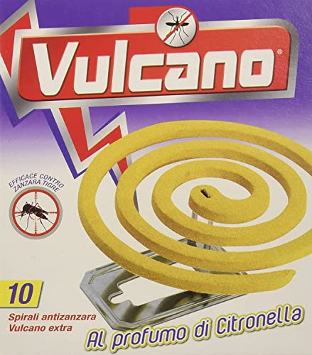 Vulcano 100Spirale Profumati Esterni Presidio Medico Chirurgico Efficace Contro Zanzara Tigre (Citronella)