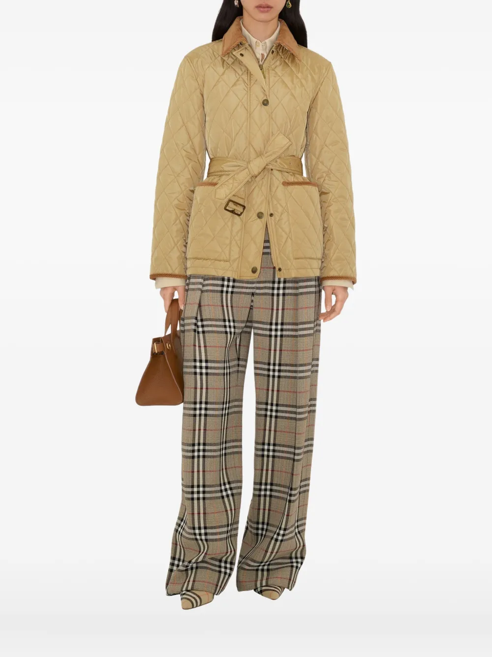 Burberry quilted belted jacket - Toni neutri