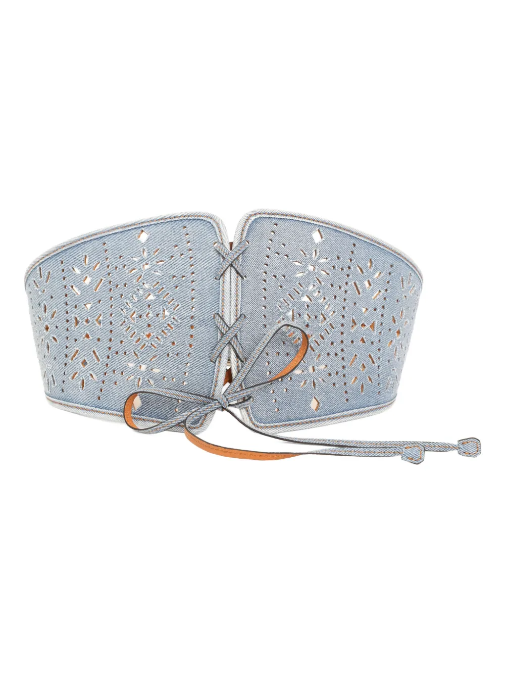 Ermanno Scervino broderie-anglaise corset top - Blu
