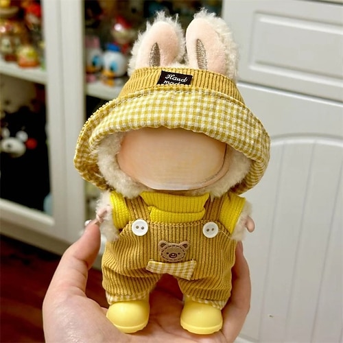 Vestiti per Labubu, set di vestiti per bambola Labubu, cappello, vestiti e zaino per Labubu, eleganti e adorabili vestiti per bambole (senza bambola)