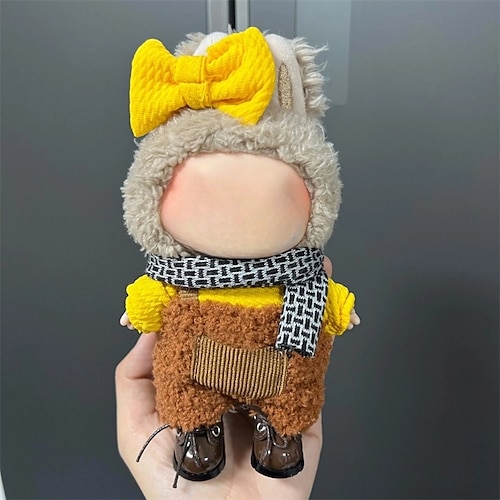 Vestiti per Labubu, set di vestiti per bambola Labubu, cappello, vestiti e zaino per Labubu, eleganti e adorabili vestiti per bambole (senza bambola)