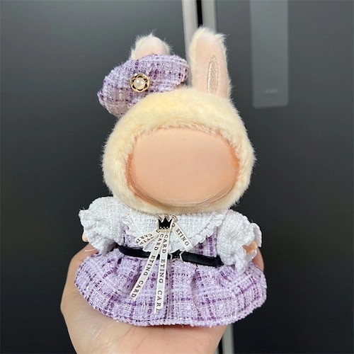 Vestiti per Labubu, set di vestiti per bambola Labubu, cappello, vestiti e zaino per Labubu, eleganti e adorabili vestiti per bambole (senza bambola)
