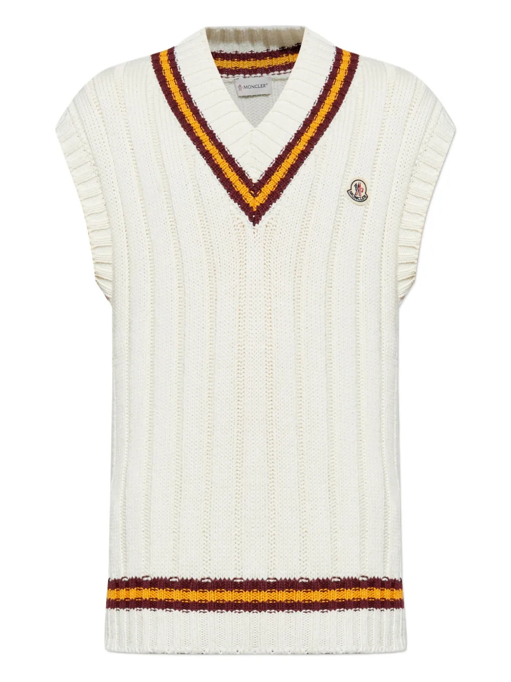Moncler V-neck vest - Bianco