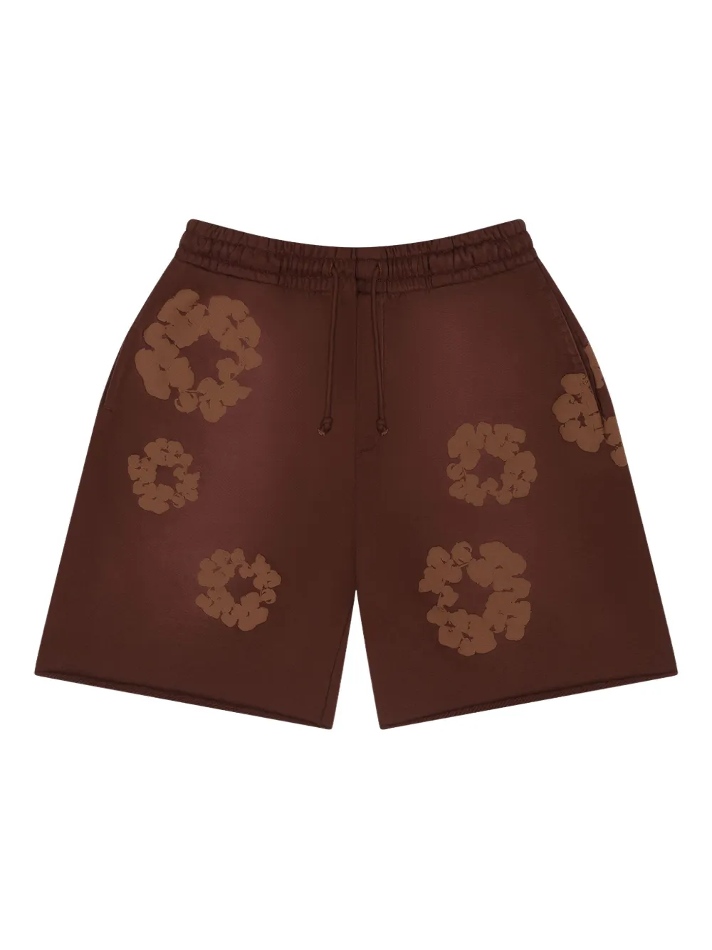 Denim Tears Mono Cotton Wreath shorts - Marrone