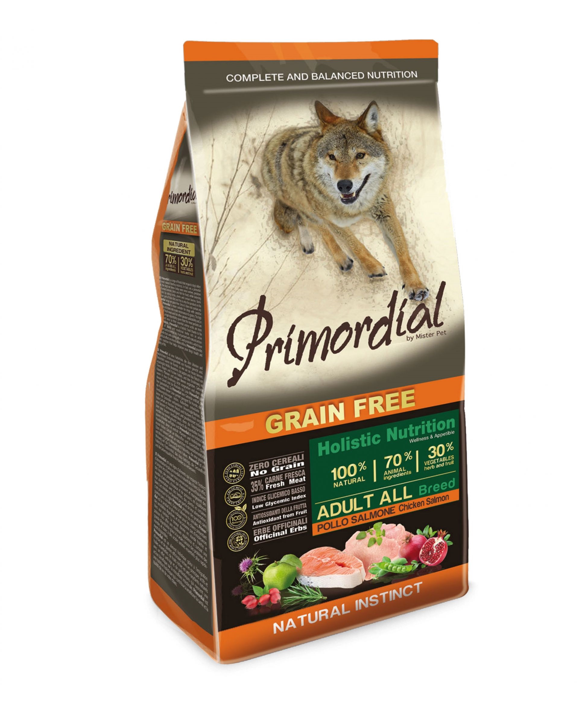 PRIMORDIAL CANE ADULTO ALL BREEDS POLLO & SALMONE 12 KG