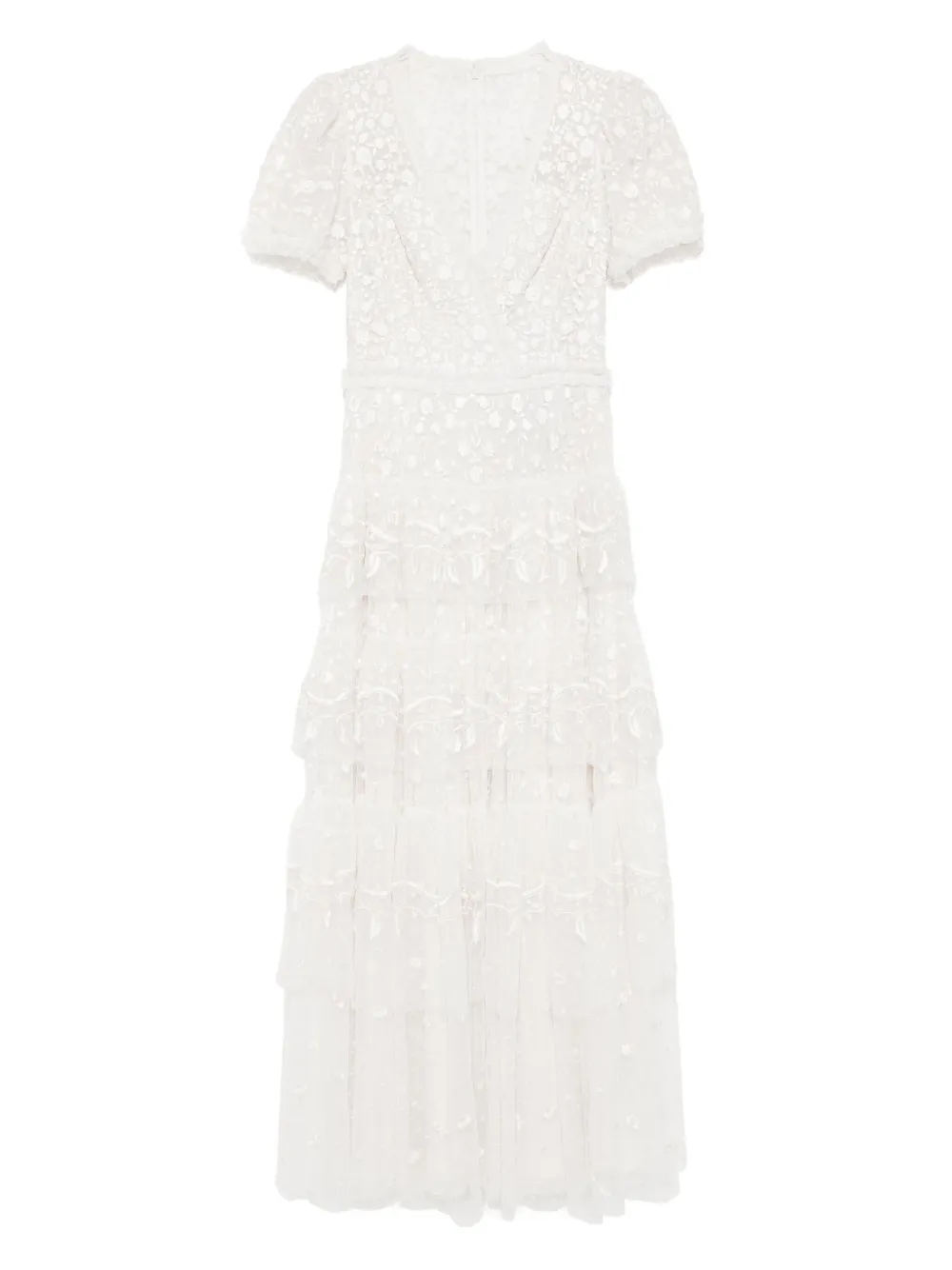 Needle & Thread layered lace ankle gown - Toni neutri
