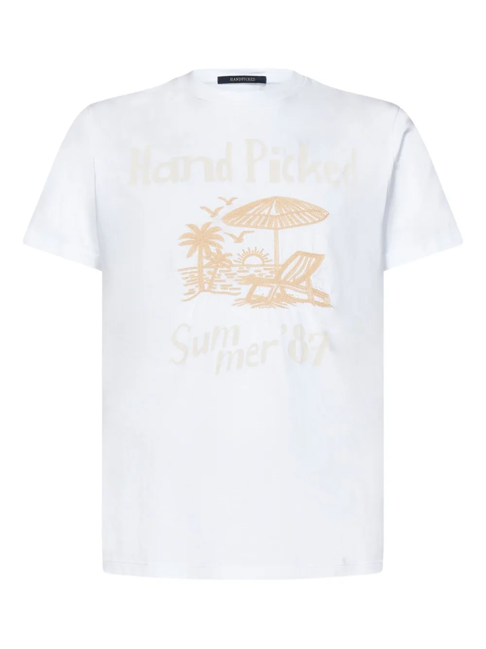 Hand Picked graphic-print T-shirt - Bianco