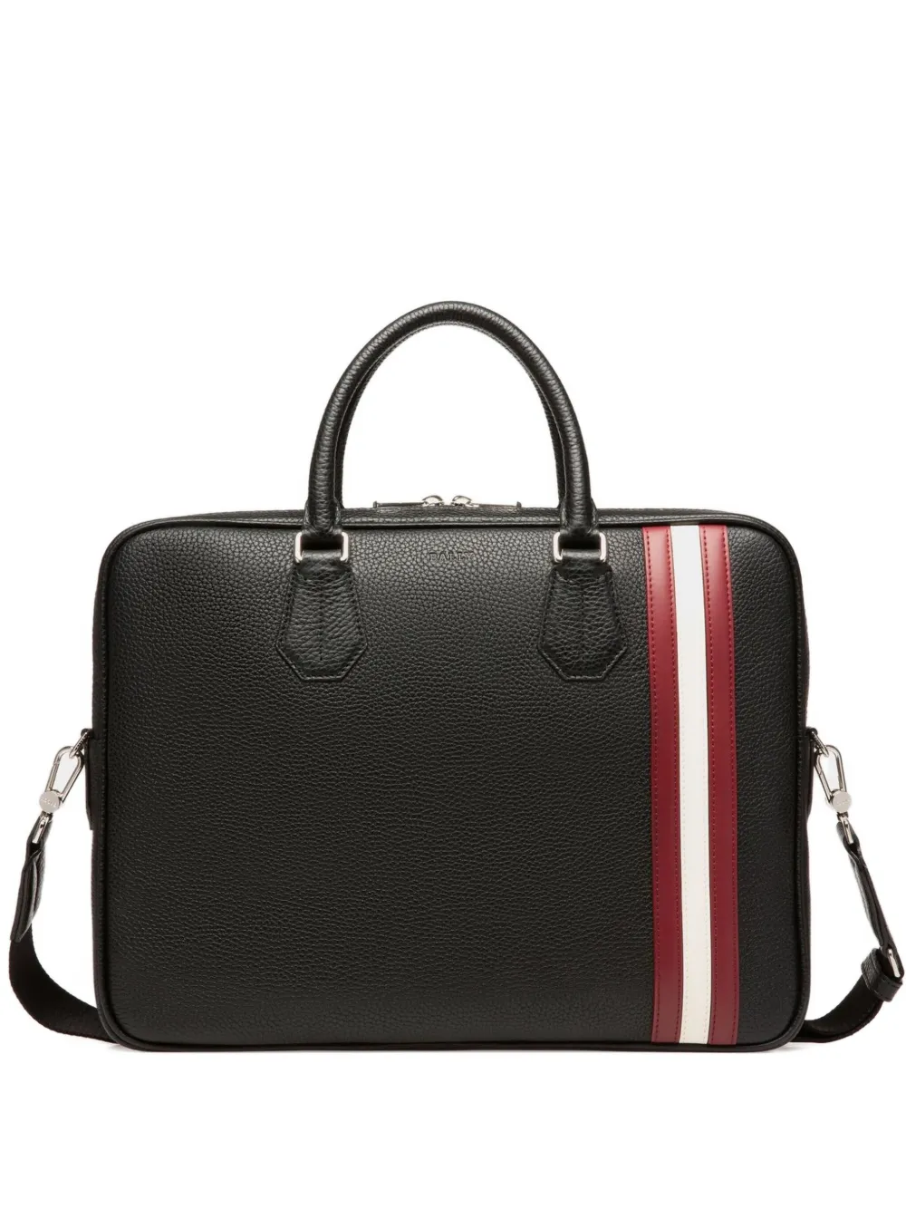 Bally striped leather briefcase - Nero