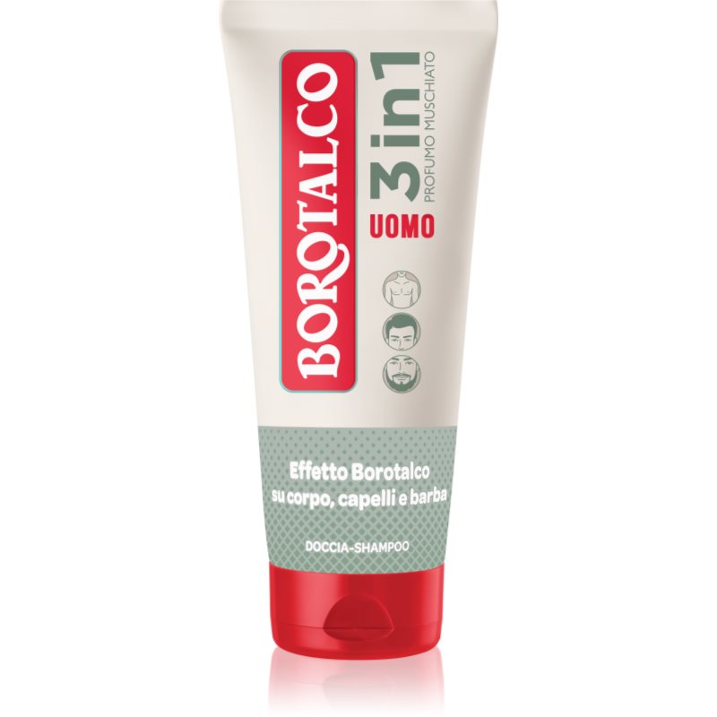 Borotalco Uomo 3 In 1 Gel Doccia Per Uomo Per Viso, Corpo E Capelli Αρώματα Muschiato 200 Ml