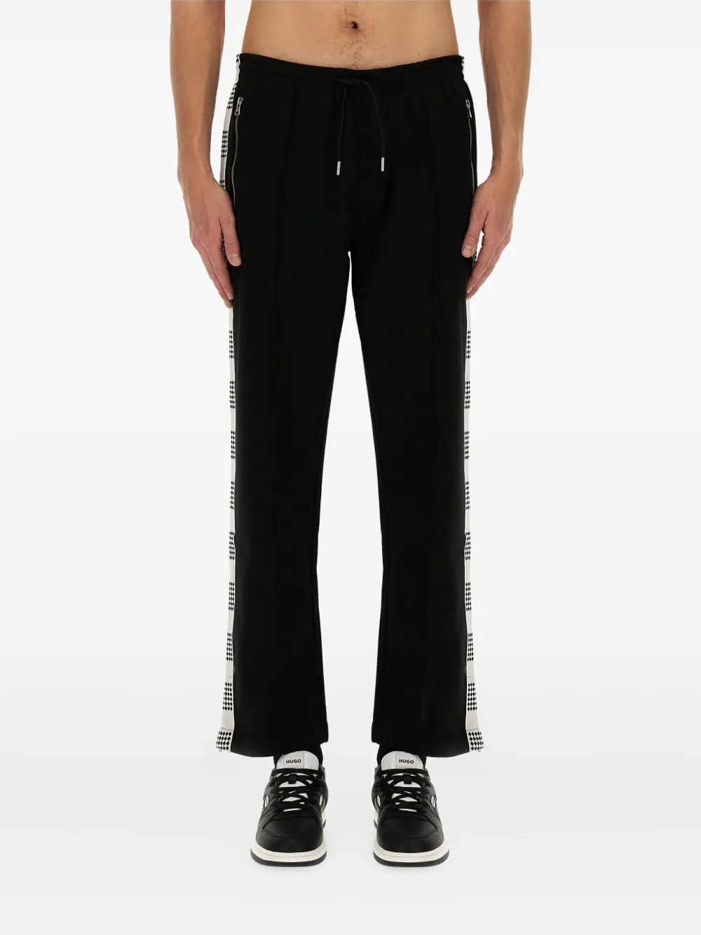 HUGO tape-detail track pants - Nero