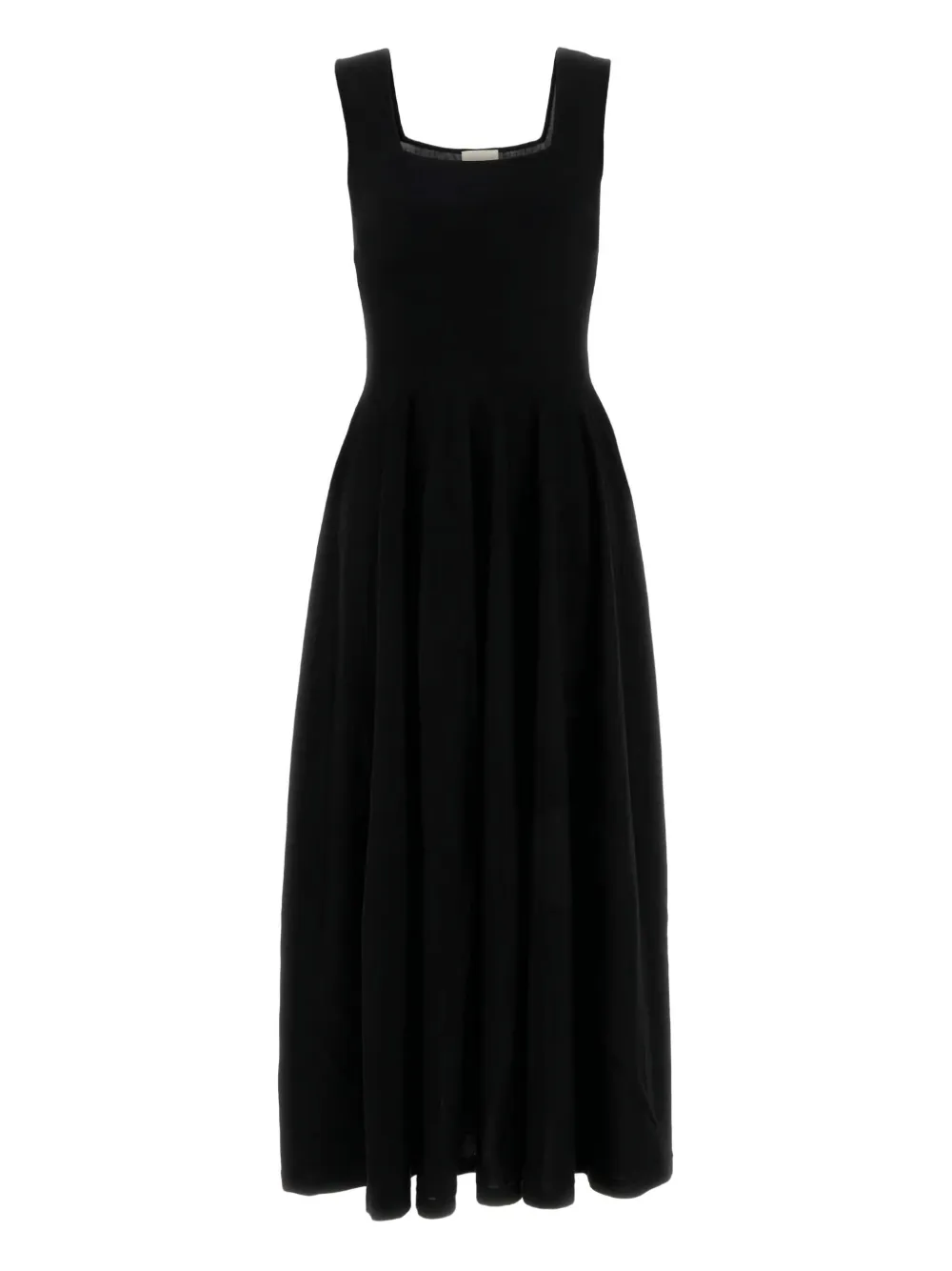 KHAITE Jodie sleeveless square-neck dress - Nero
