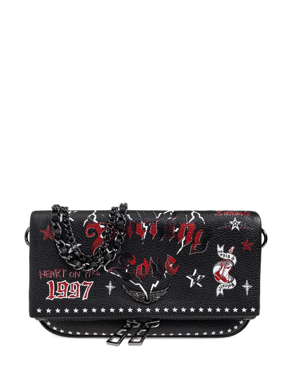 Zadig&Voltaire Rock Nano Punk clutch bag - Nero
