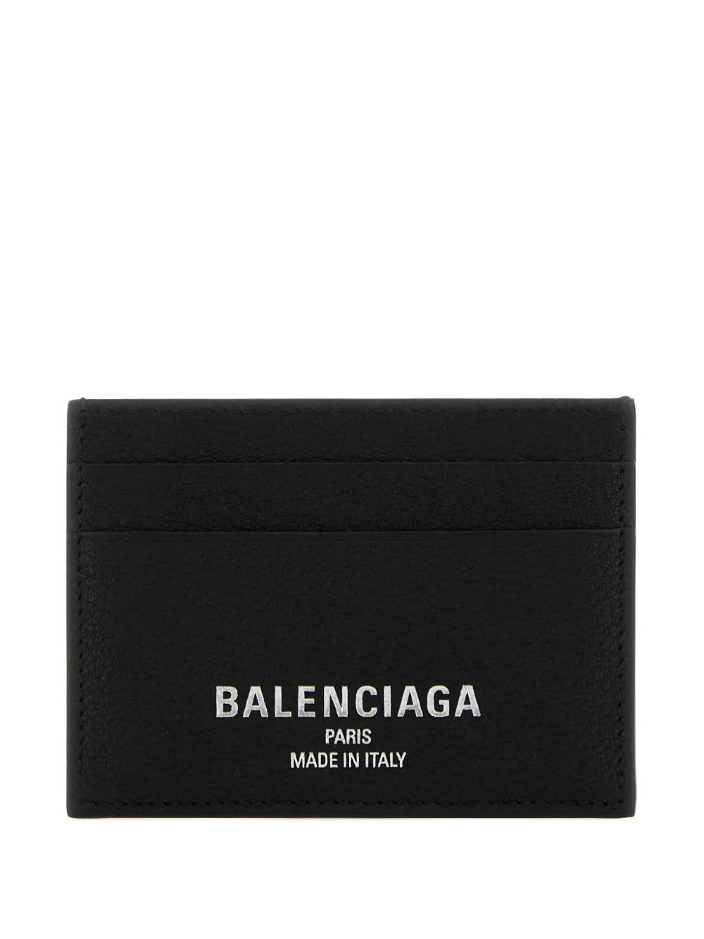 Balenciaga logo-print card holder - Nero