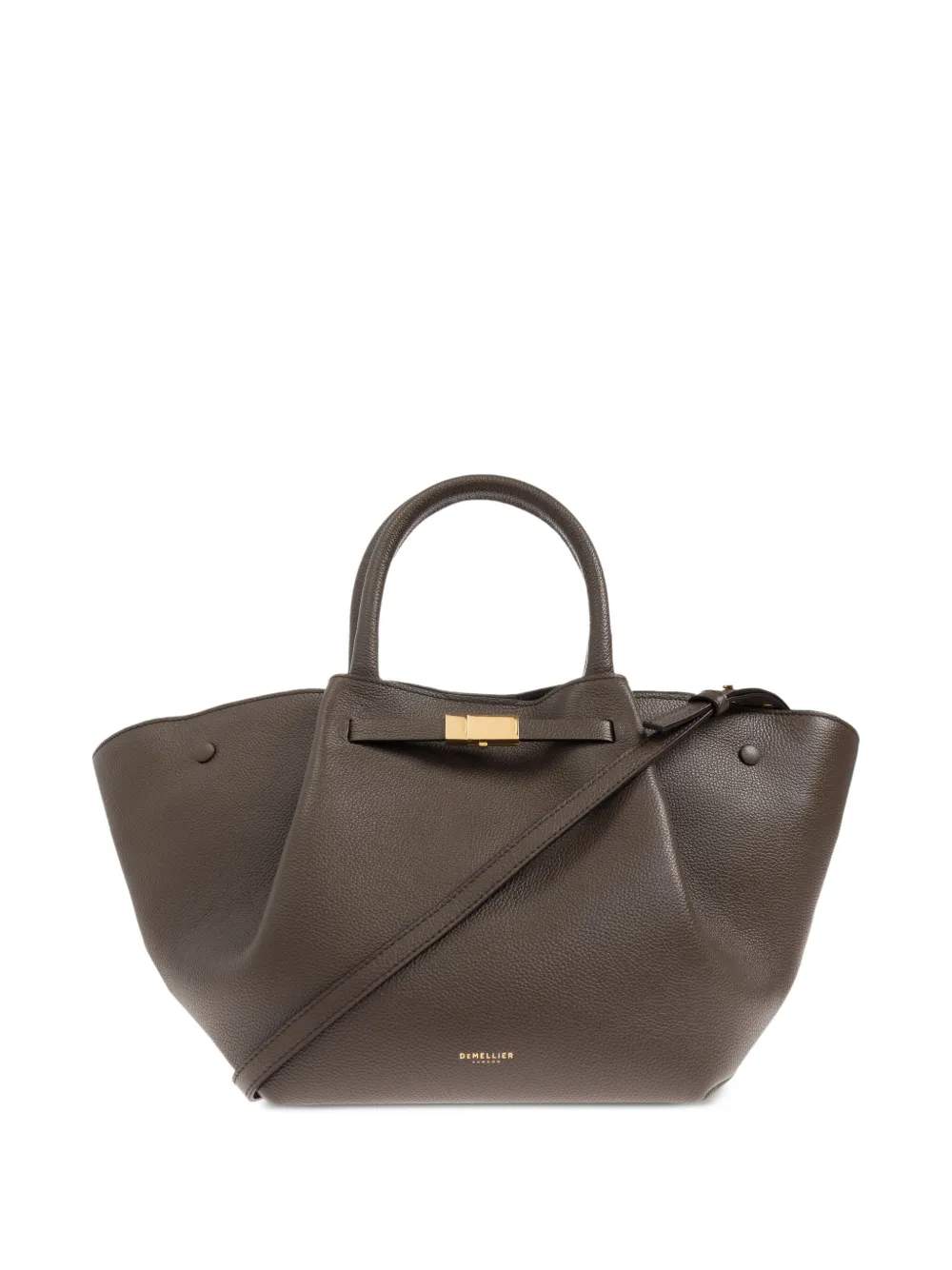 DeMellier medium New York leather tote bag - Marrone