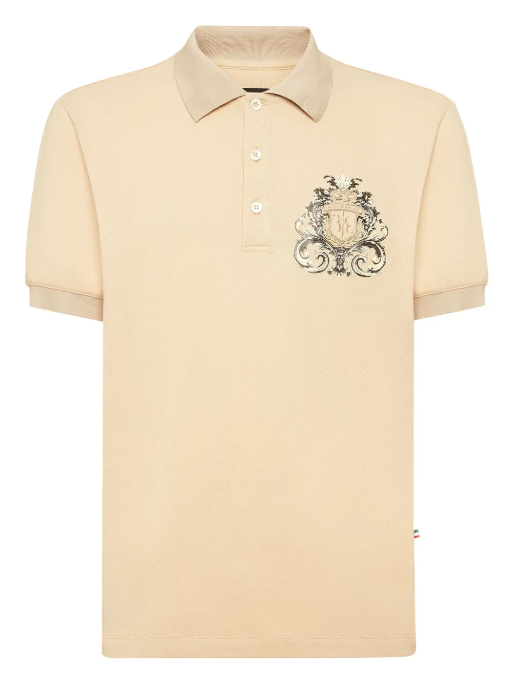 Billionaire crest-embroidered polo shirt - Toni neutri