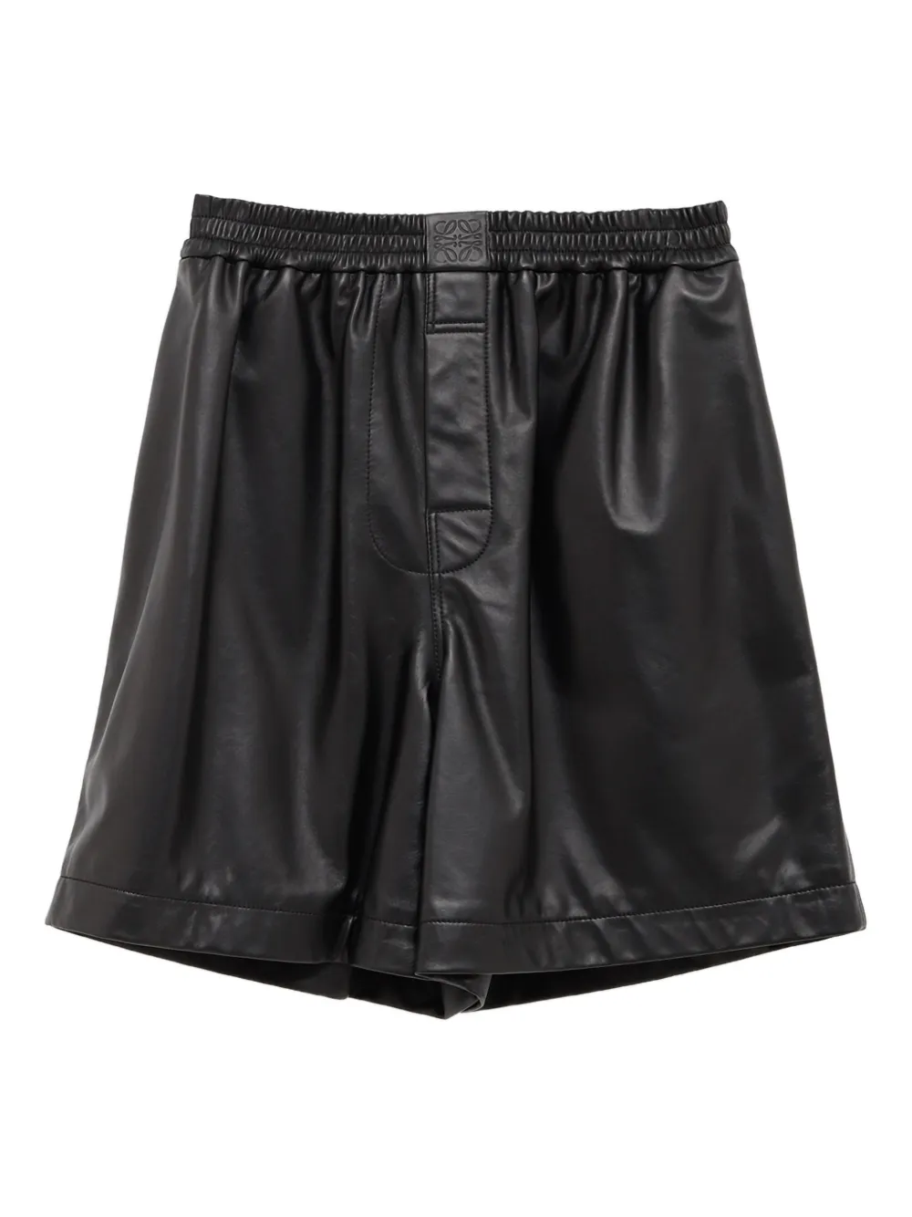 LOEWE leather shorts - Nero