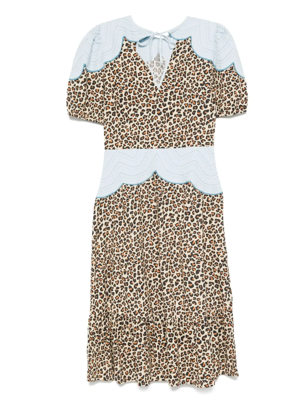 Stella Nova leopard-print midi dress - Toni neutri