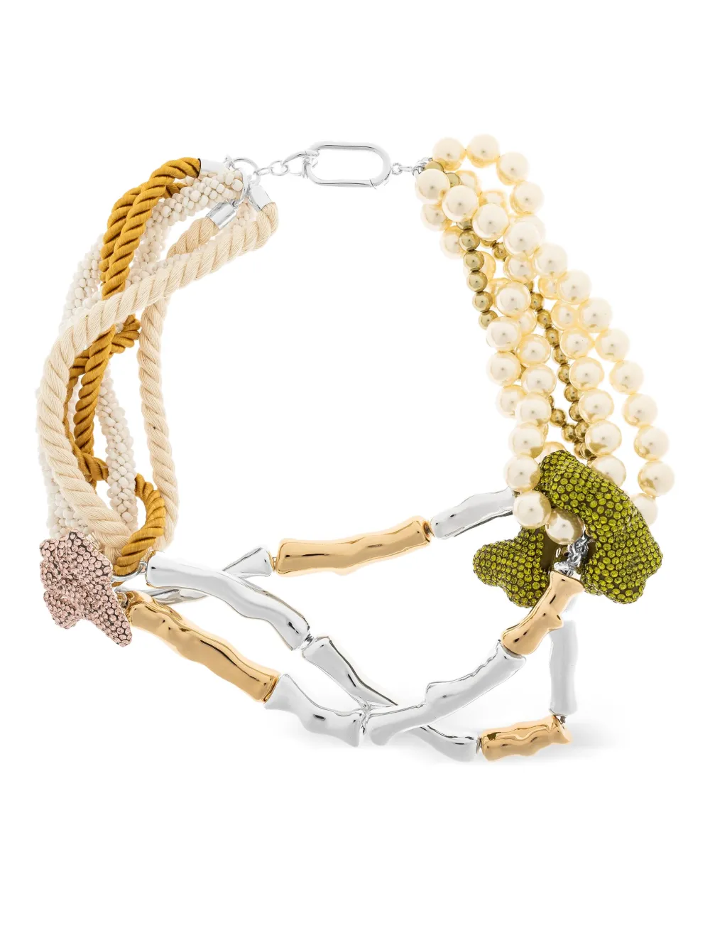 Tory Burch Coral layered necklace - Argento