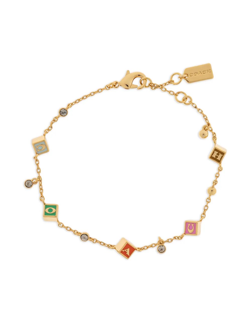 Coach letter-charm bracelet - Oro