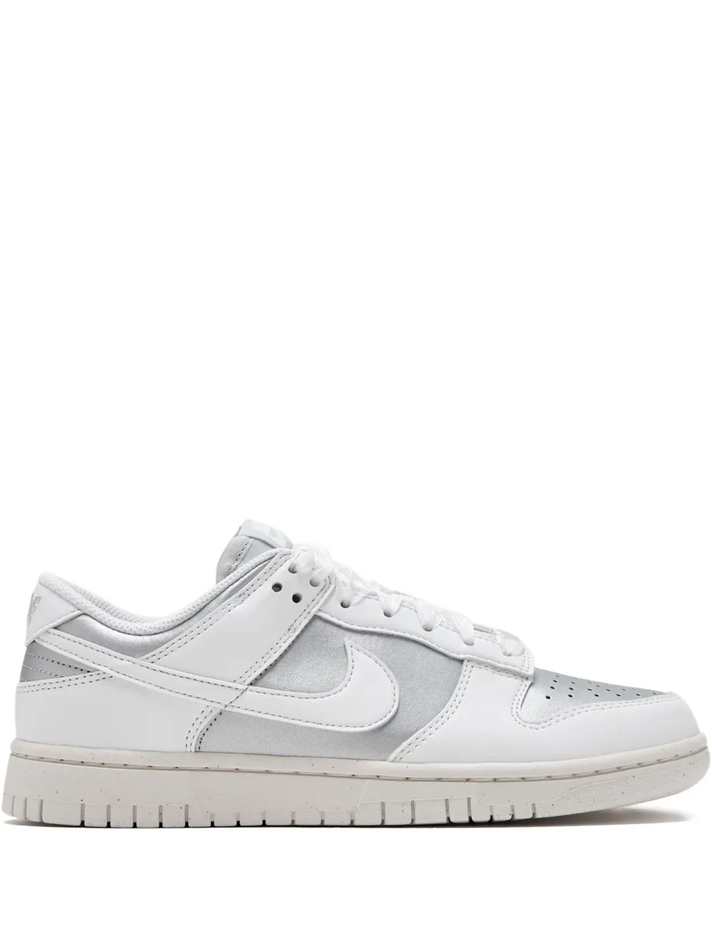 Nike Dunk Low metallic leather sneakers - Argento