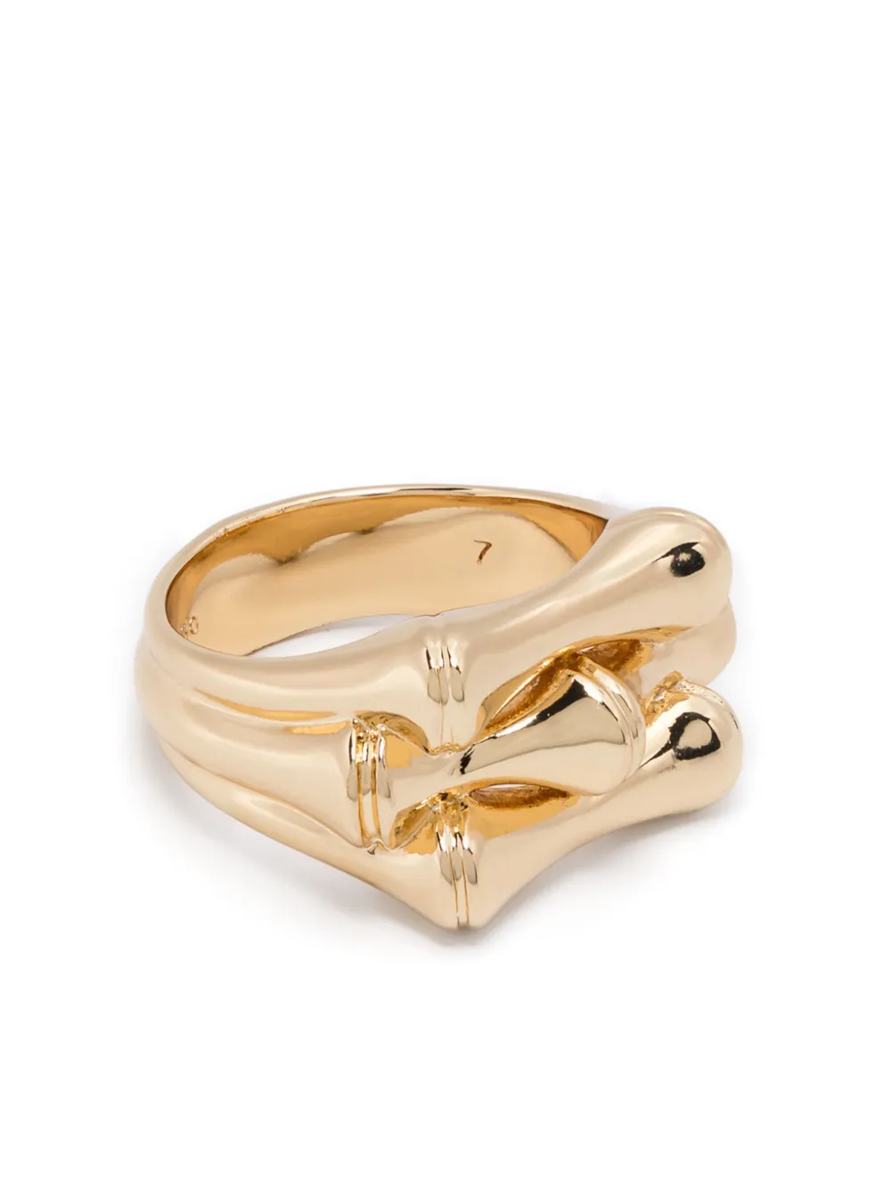 Eddie Borgo BAMBU SIGNET RING - Oro