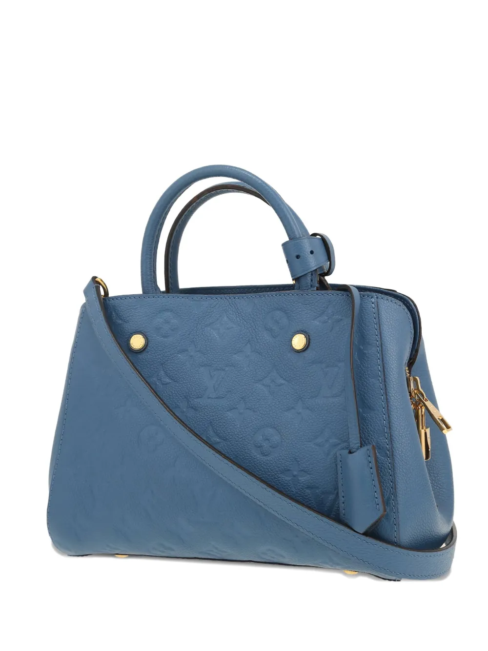 Louis Vuitton Pre-Owned monogram-embossed structured handbag - Blu