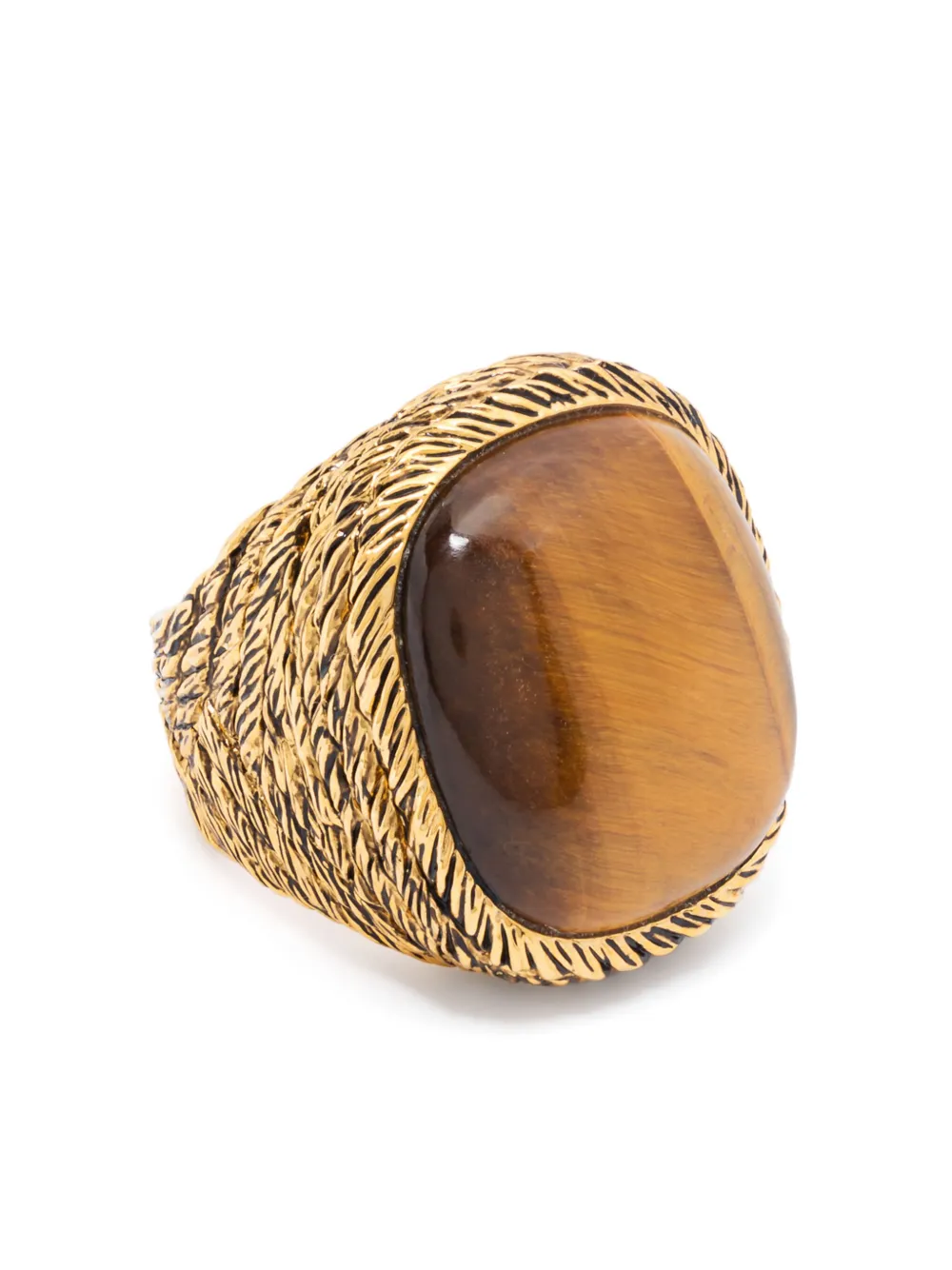 Aurelie Bidermann MIKI RING TIGER EYE - Oro