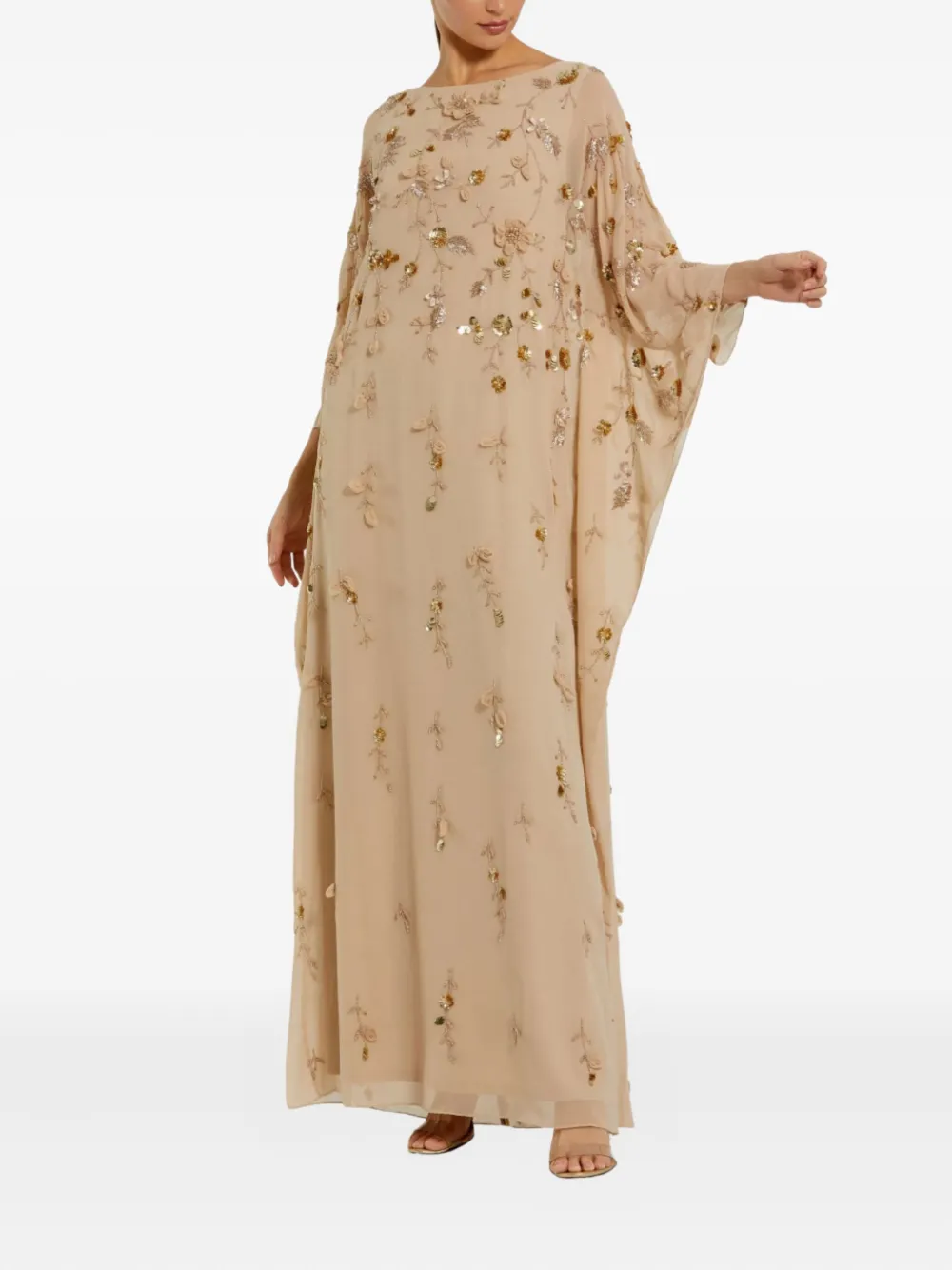 Mac Duggal embroidered maxi dress - Toni neutri