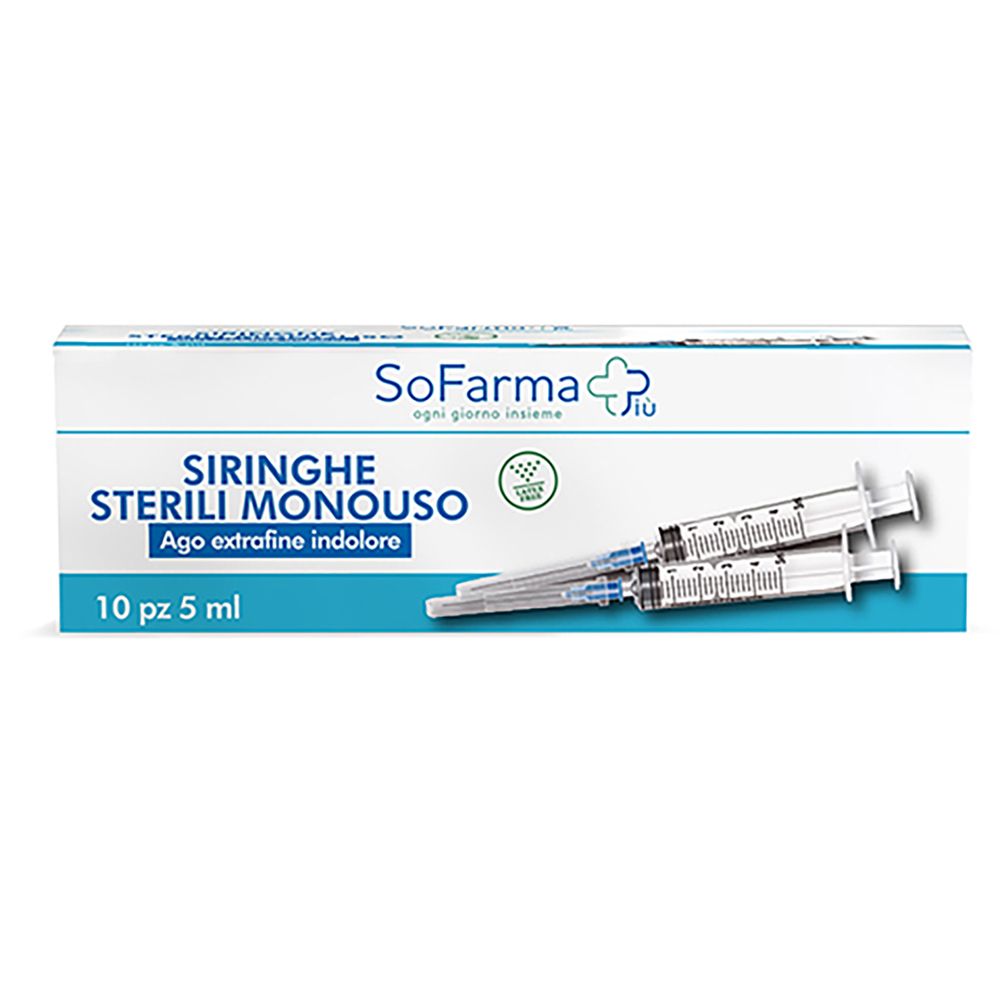 Sofarmapiu' Siringa Sterile 5mm Gauge 23 10 pz Siringhe