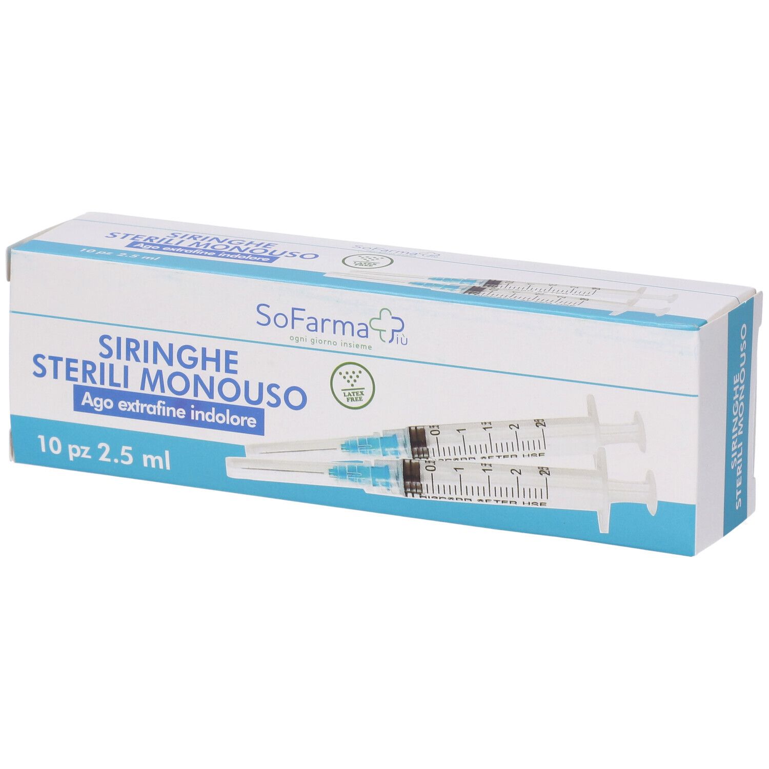 Sofarmapiu' Siringa Sterile 2,5nm Gauge 23 10 pz Siringhe