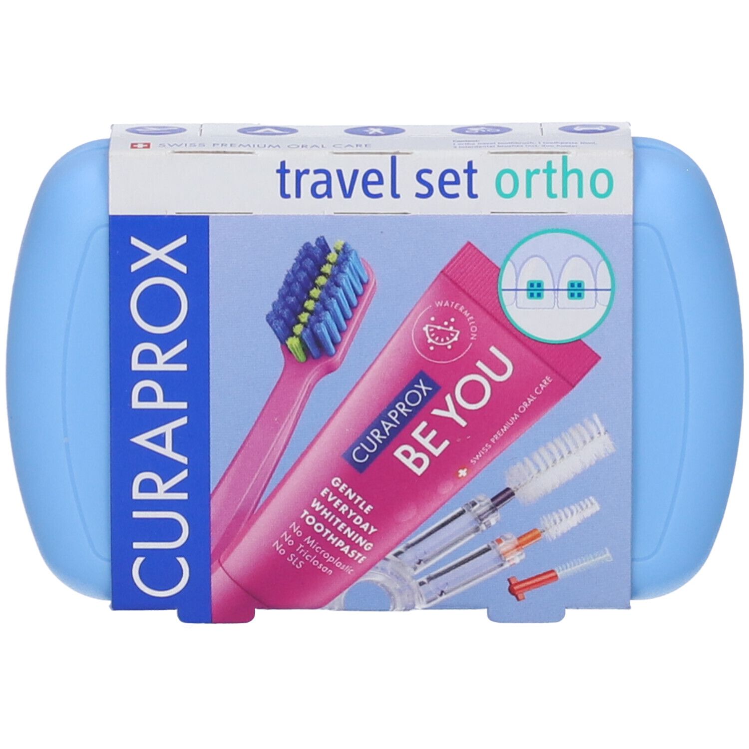 Curaprox Set da Viaggio Ortho Blu 1 pz