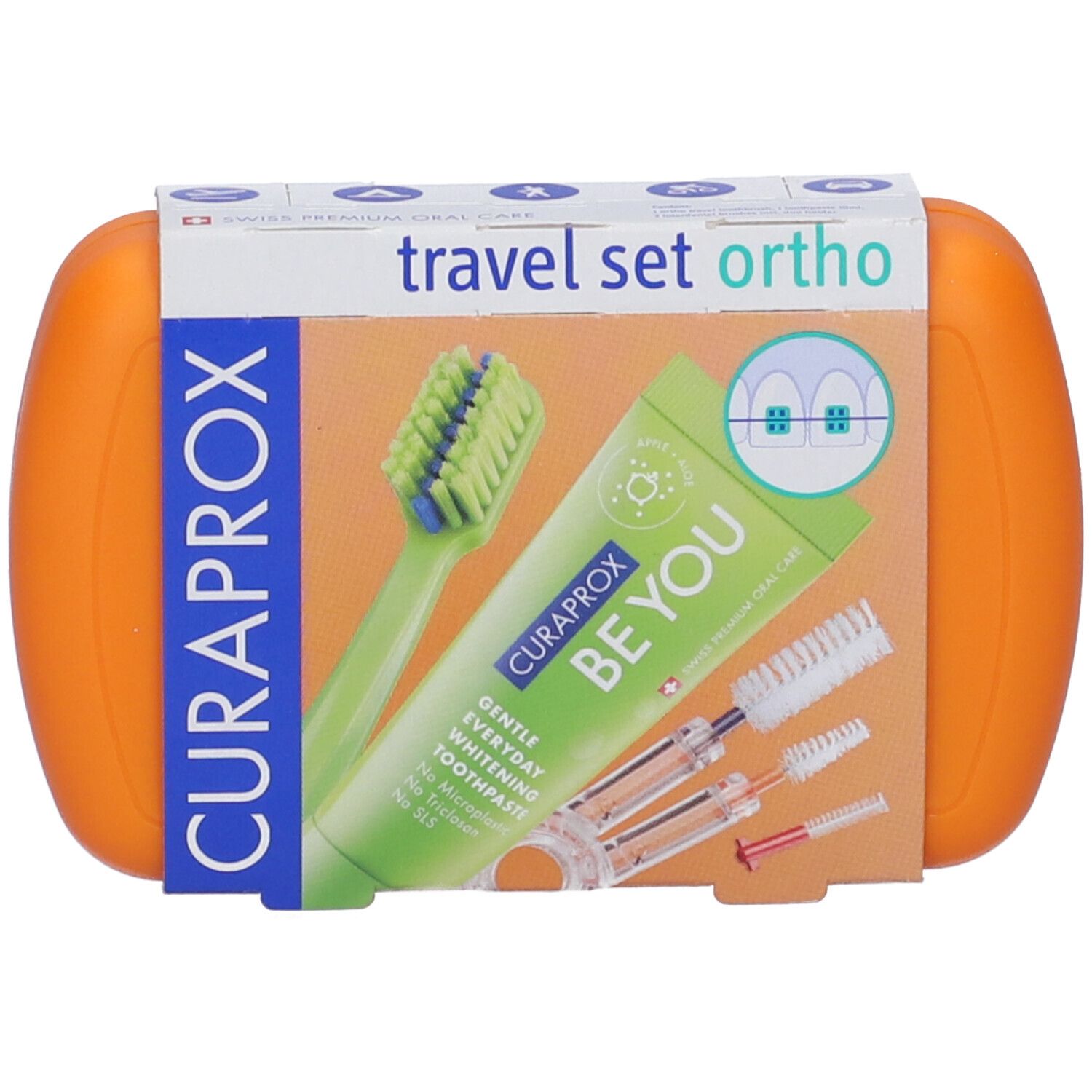Curaprox Set da Viaggio Ortho Orange 1 pz