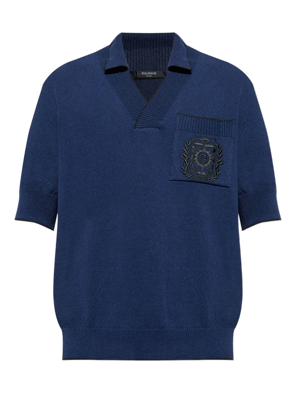 Balmain polo-collar t-shirt - Blu