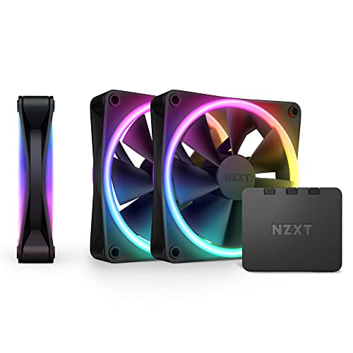 Nzxt F120 Rgb Duo - 3 Ventole Rgb A Due Lati Da 120 Mm Con Controller Rgb - 20 Led Indirizzabili Individualmente - Flusso D'Aria Bilanciato E Pression