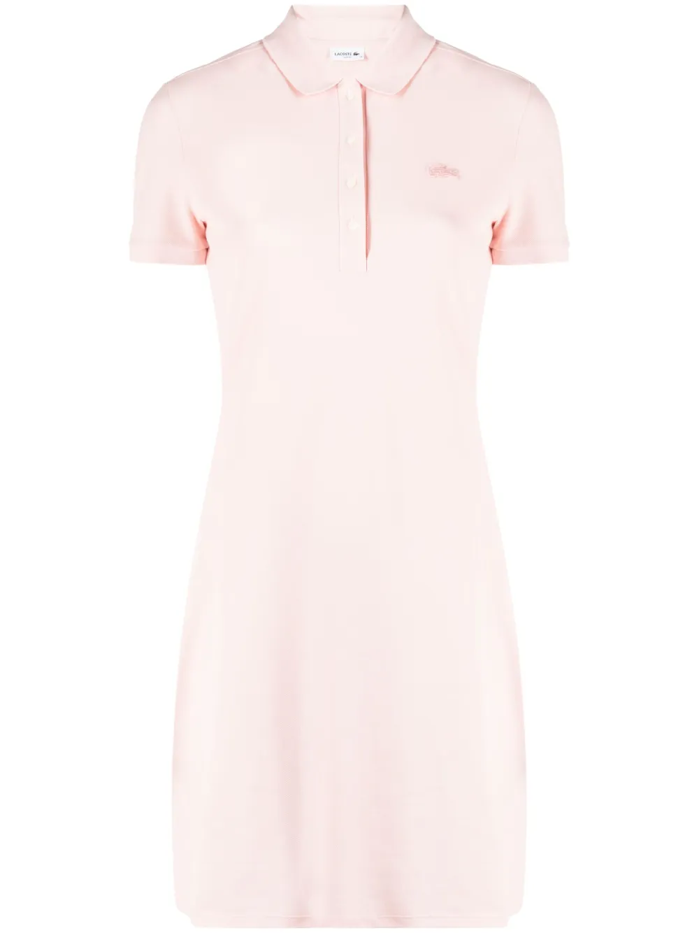 Lacoste Abito modello polo con applicazione - Rosa