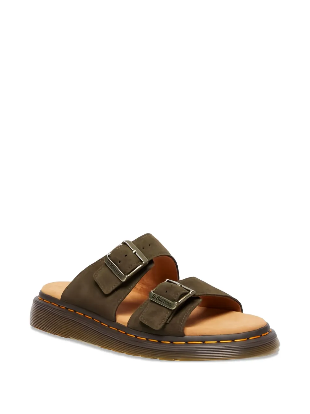 Dr. Martens suede flat sandals - Verde