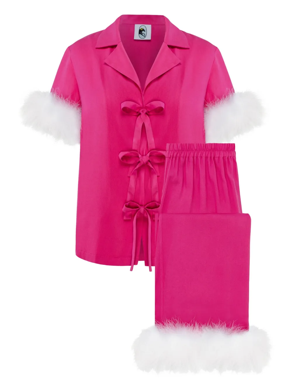 Sleeper feather-detailing pajamas - Rosa
