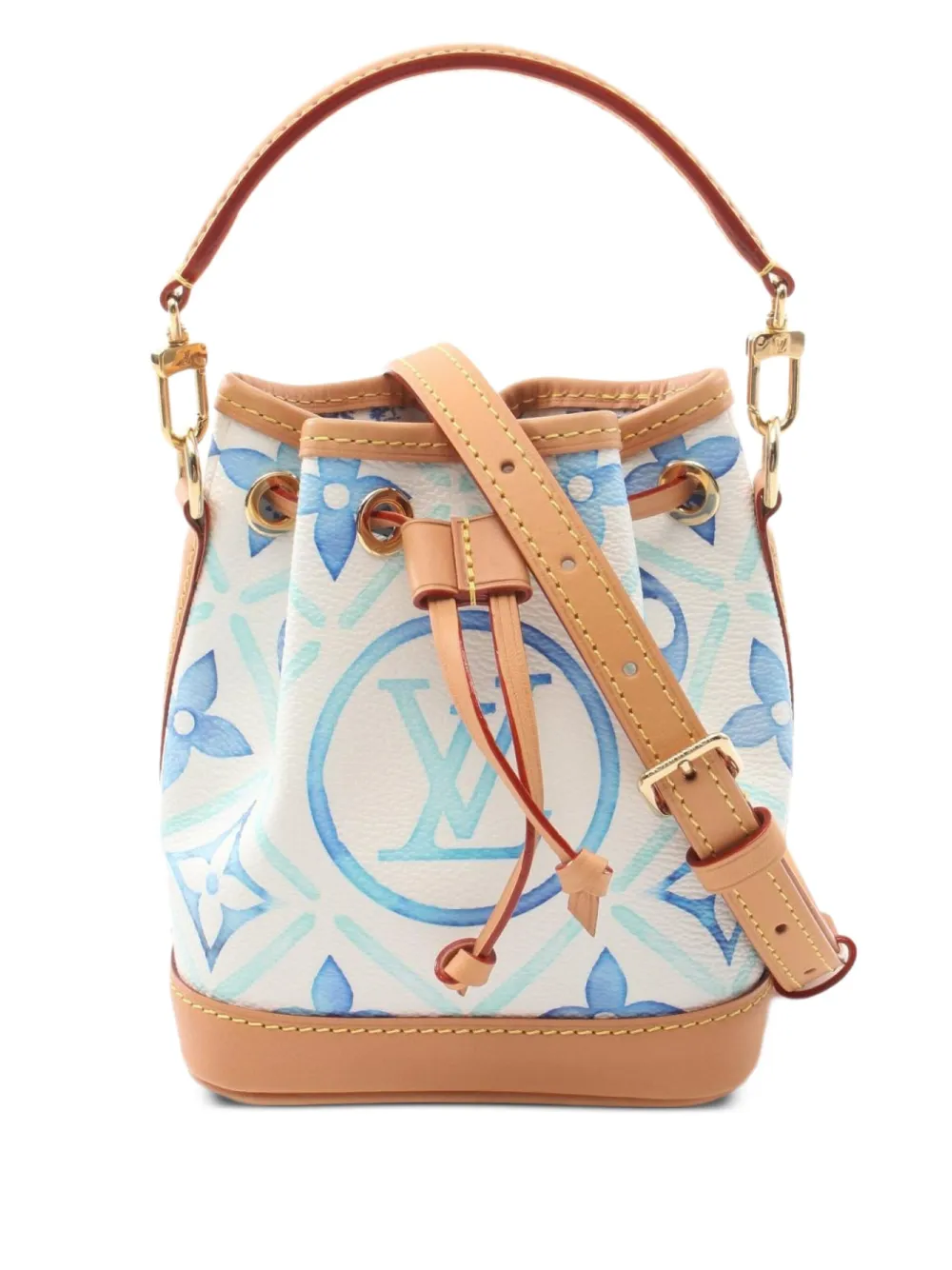Louis Vuitton Pre-Owned 2021s Nano Noe monogram canvas bucket bag - Bianco