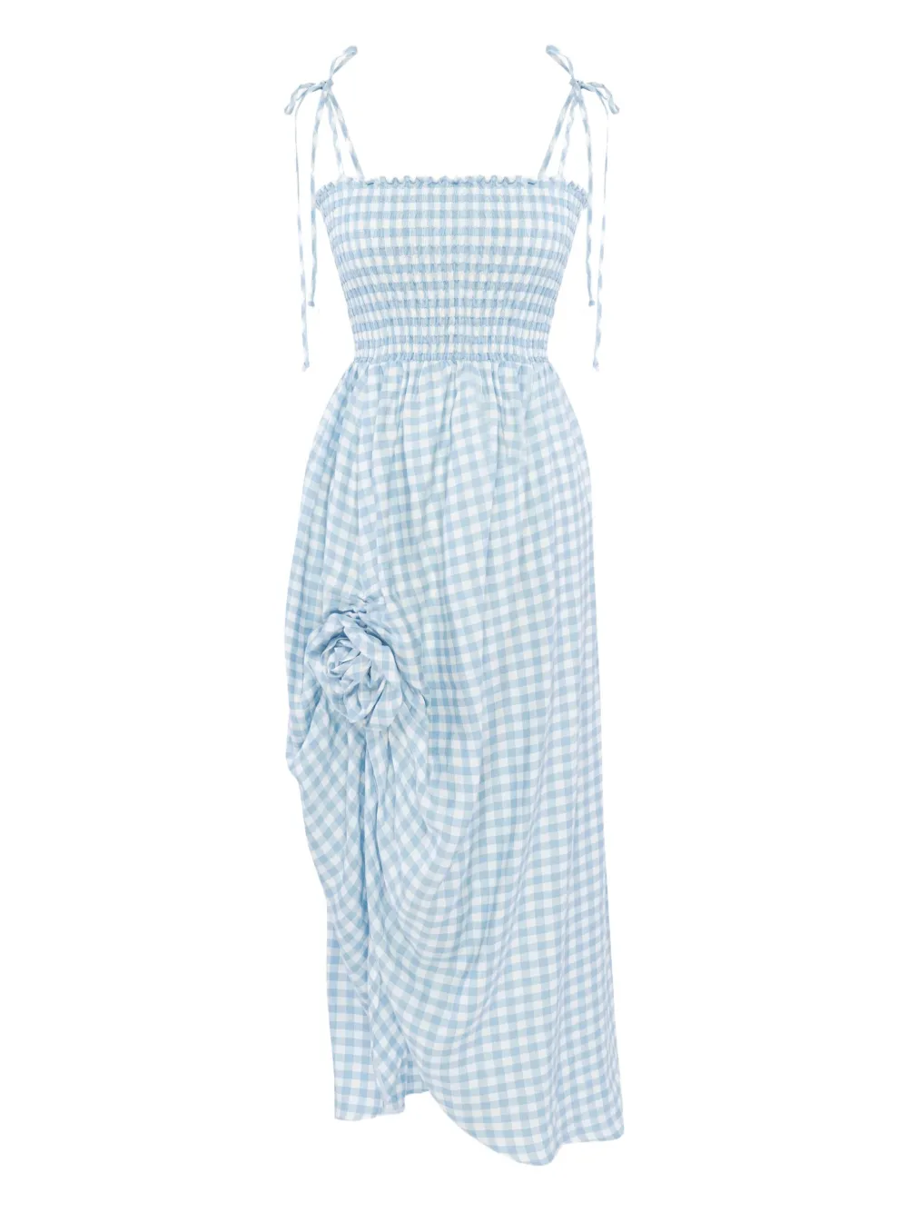 Sleeper gingham-pattern midi dress - Blu