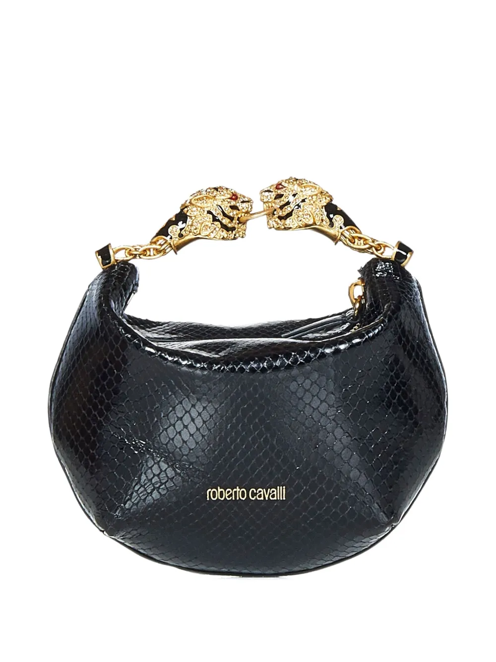 Roberto Cavalli snake-effect mini bag - Nero