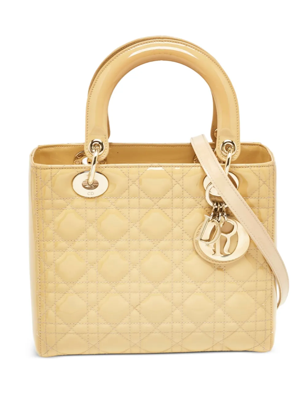 Christian Dior Pre-Owned Lady Dior tote bag - Giallo